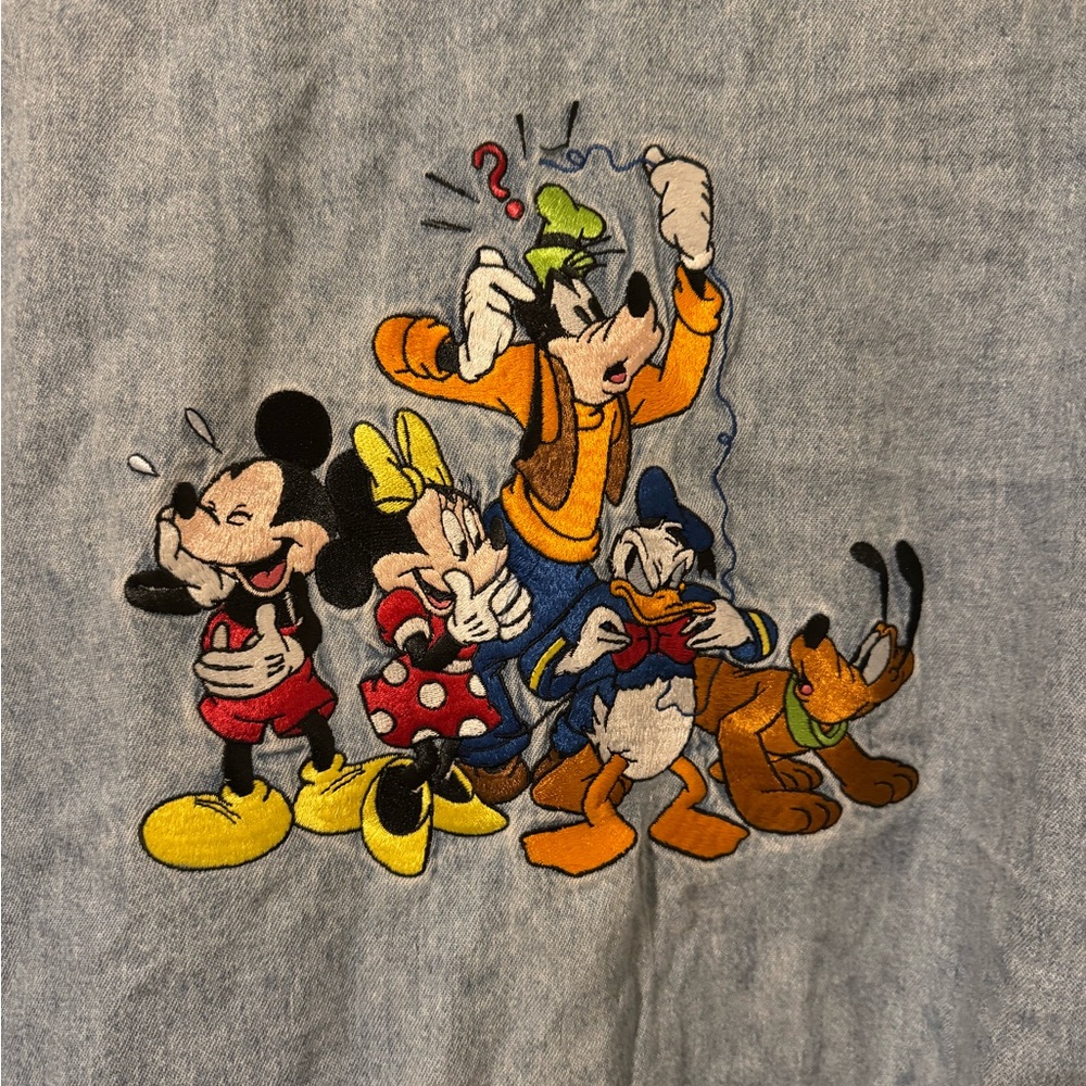Vintage Disney Embroidered Jean Shirt